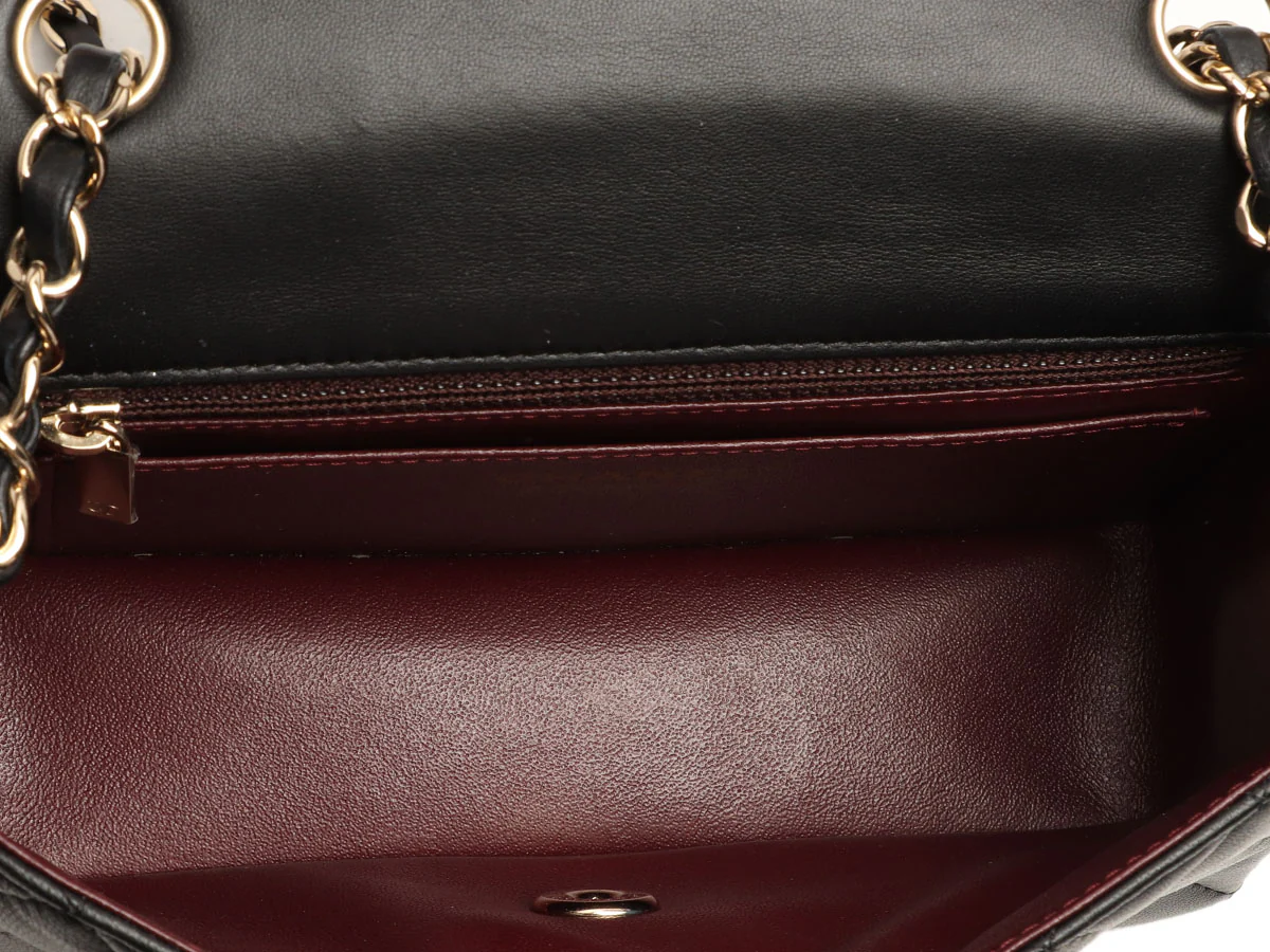 Chanel Mini Black Quilted Lambskin Rectangular Classic - Image 9