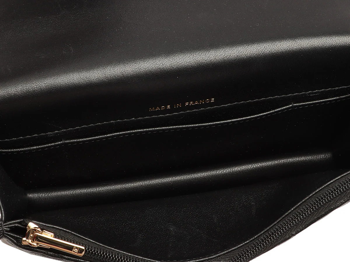 Chanel Mini Black Quilted Lambskin Top Handle Phone Holder - Image 10