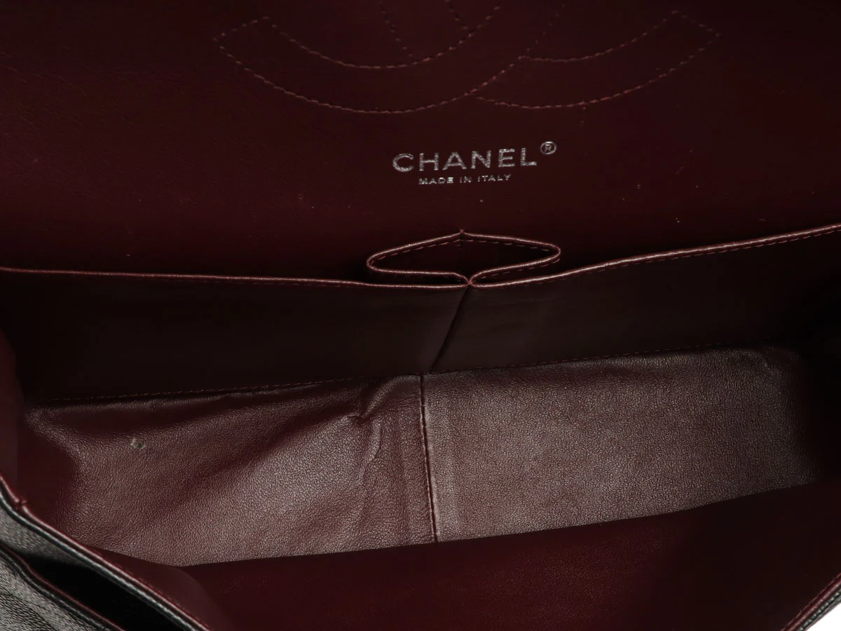 Chanel Jumbo Black Quilted Caviar Classic Double Flap - Image 9