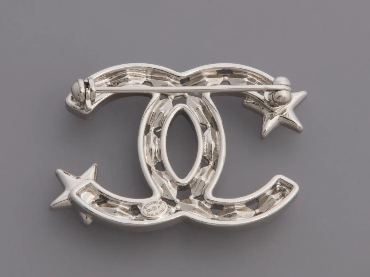 Chanel Crystal CC Stars Brooch - Image 3