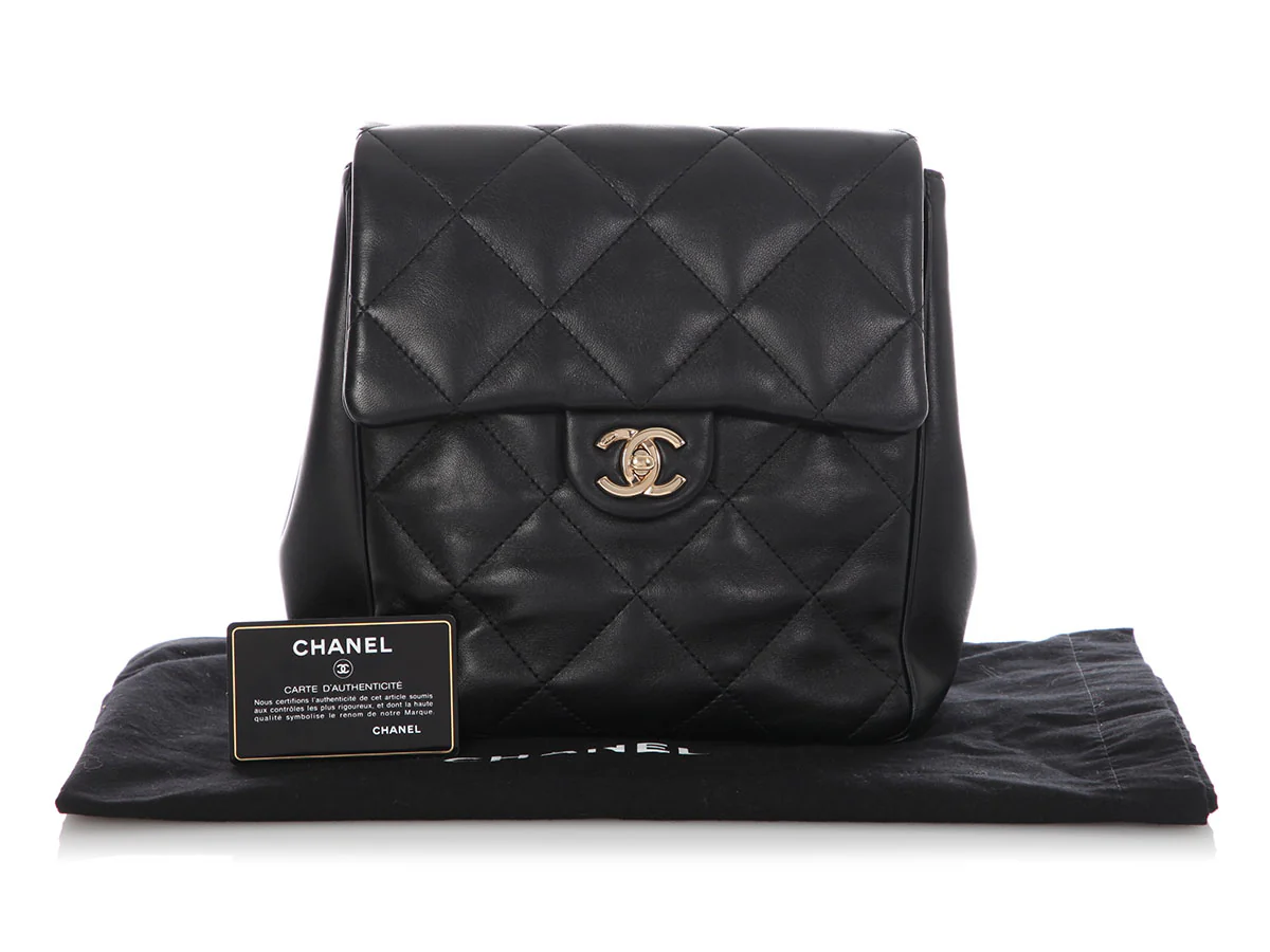 Chanel Small Black Quilted Calfskin Backpack - Image 2