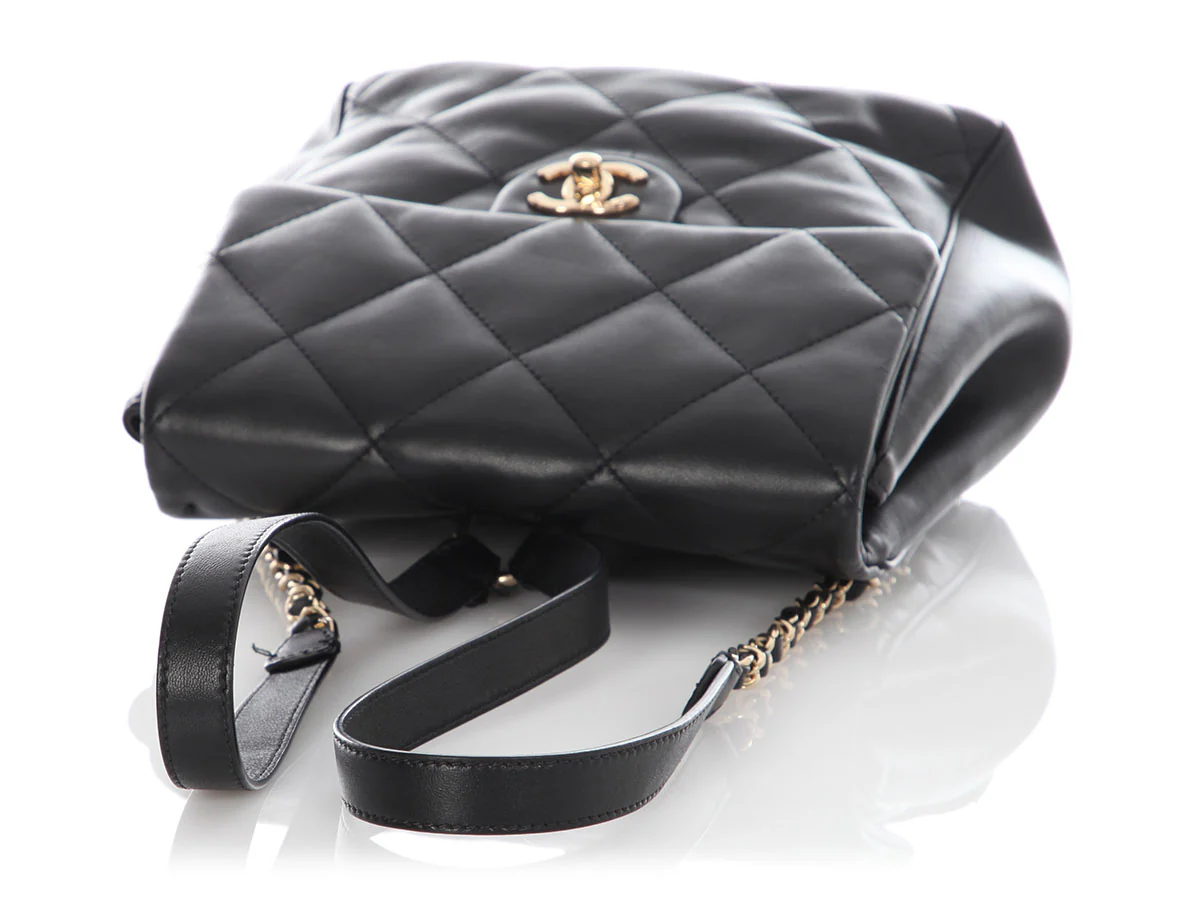 Chanel Small Black Quilted Calfskin Backpack - Image 8
