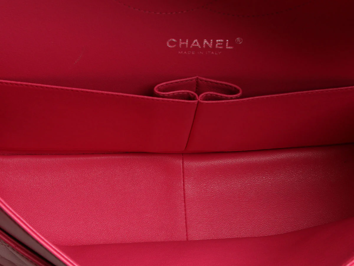 Chanel Jumbo Pink Quilted Lambskin Classic Double Flap - Image 9