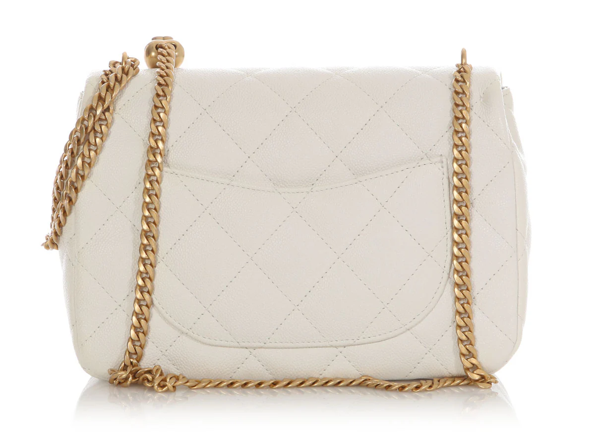 Chanel Medium White Caviar Sweetheart Crush Flap - Image 5