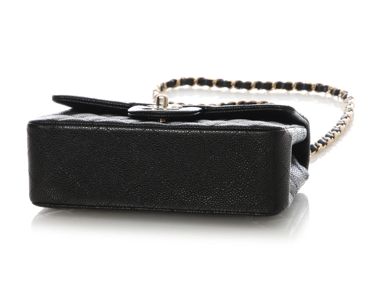 Chanel Mini Black Quilted Caviar Rectangular Classic - Image 7