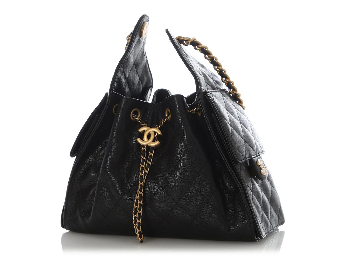 Chanel Small Black Caviar 25 Bag - Image 3