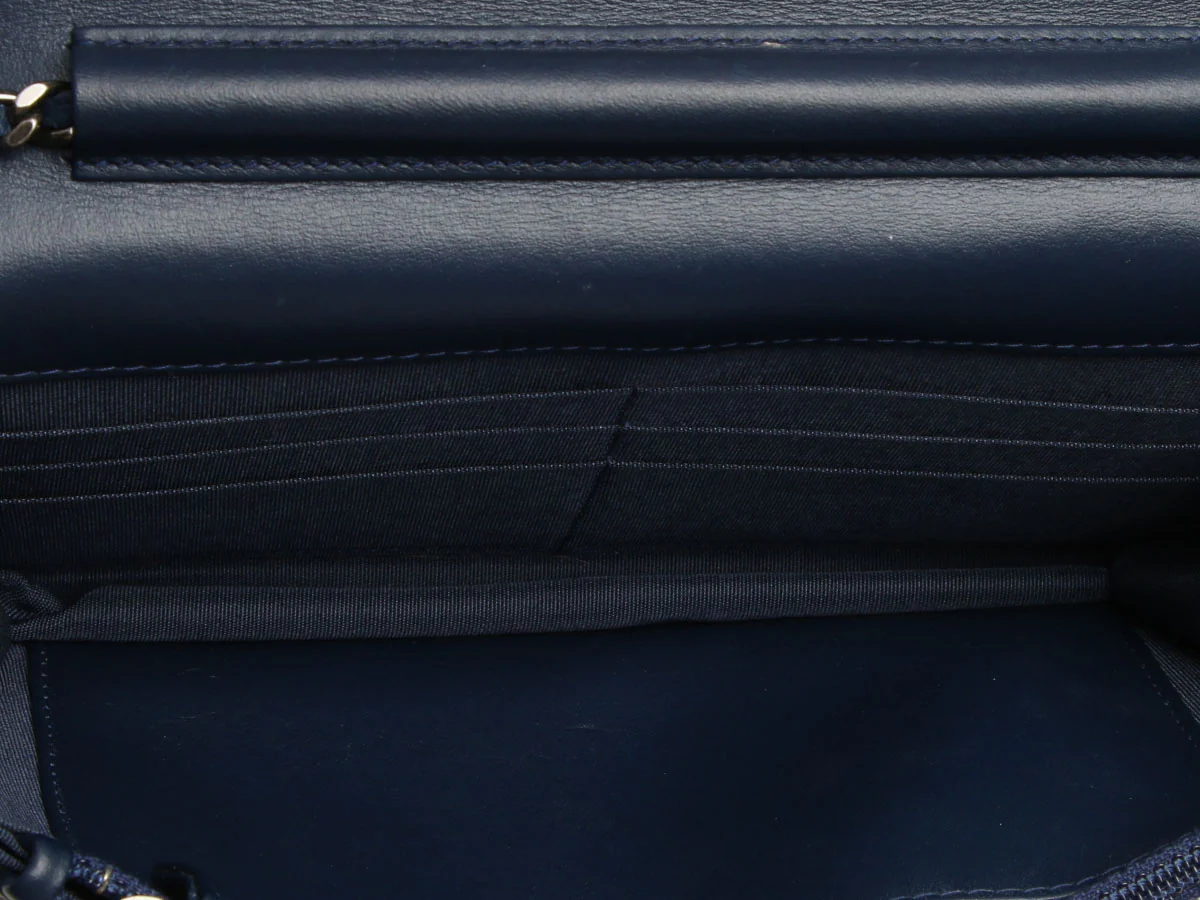 Chanel Navy Boy Wallet on Chain WOC - Image 9