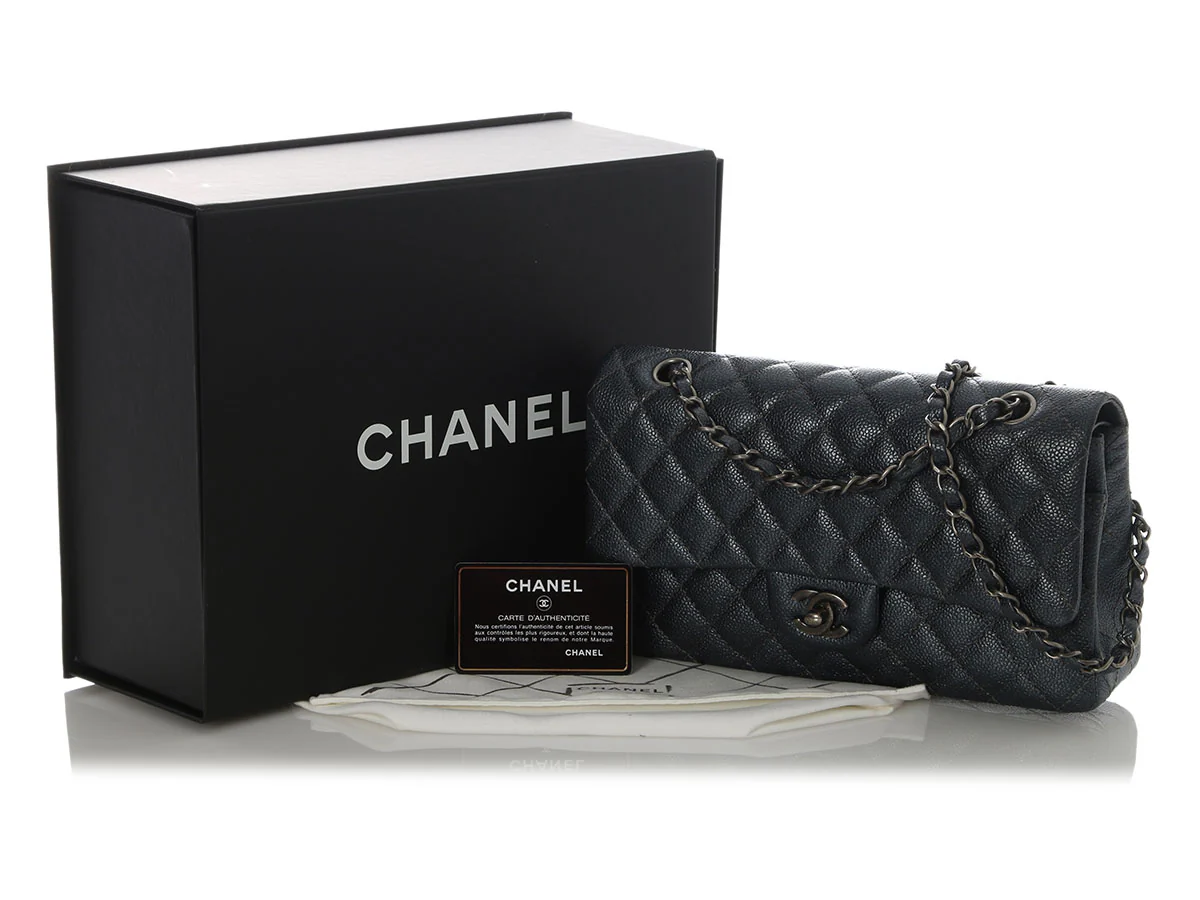 Chanel Medium/Large Pearly Quilted Calfskin Classic Double Flap - Image 2