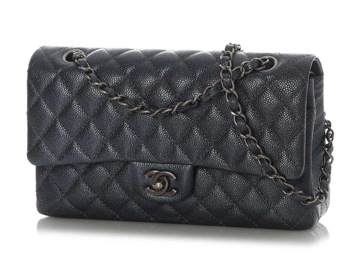 Chanel Medium/Large Pearly Quilted Calfskin Classic Double Flap - Image 3