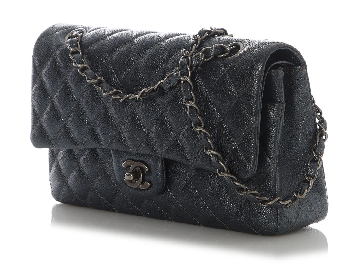 Chanel Medium/Large Pearly Quilted Calfskin Classic Double Flap - Image 4