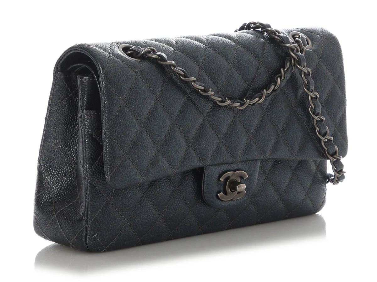 Chanel Medium/Large Pearly Quilted Calfskin Classic Double Flap - Image 6