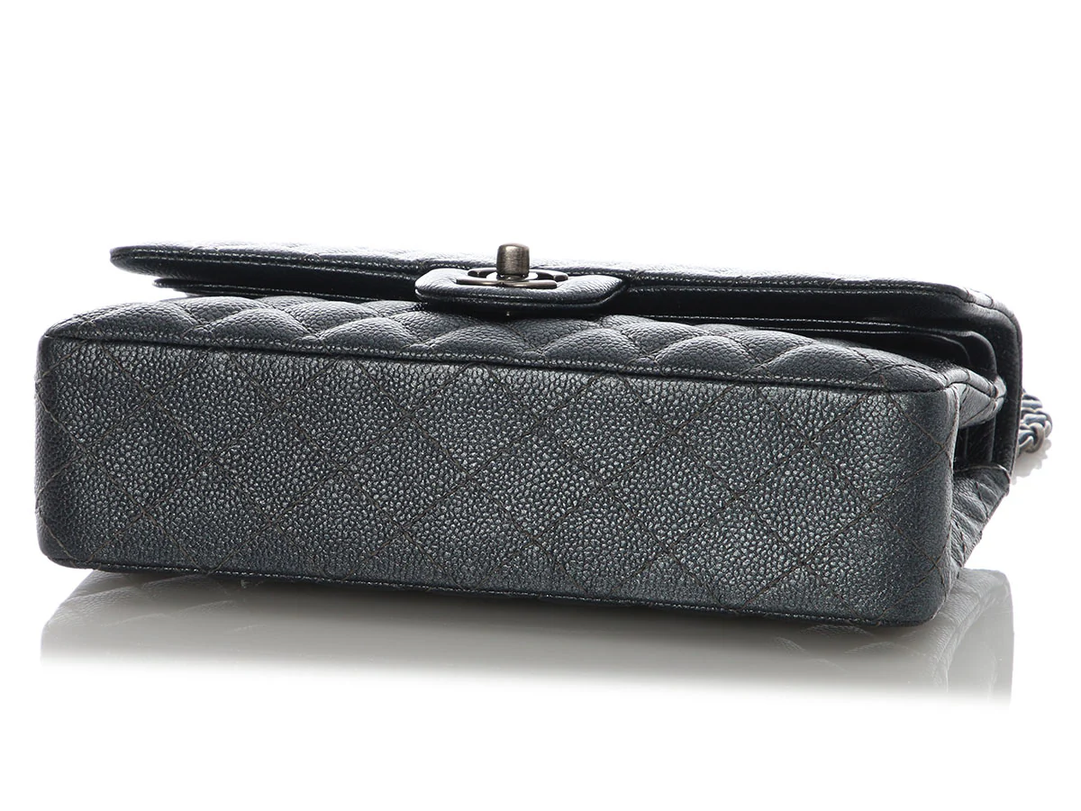 Chanel Medium/Large Pearly Quilted Calfskin Classic Double Flap - Image 7
