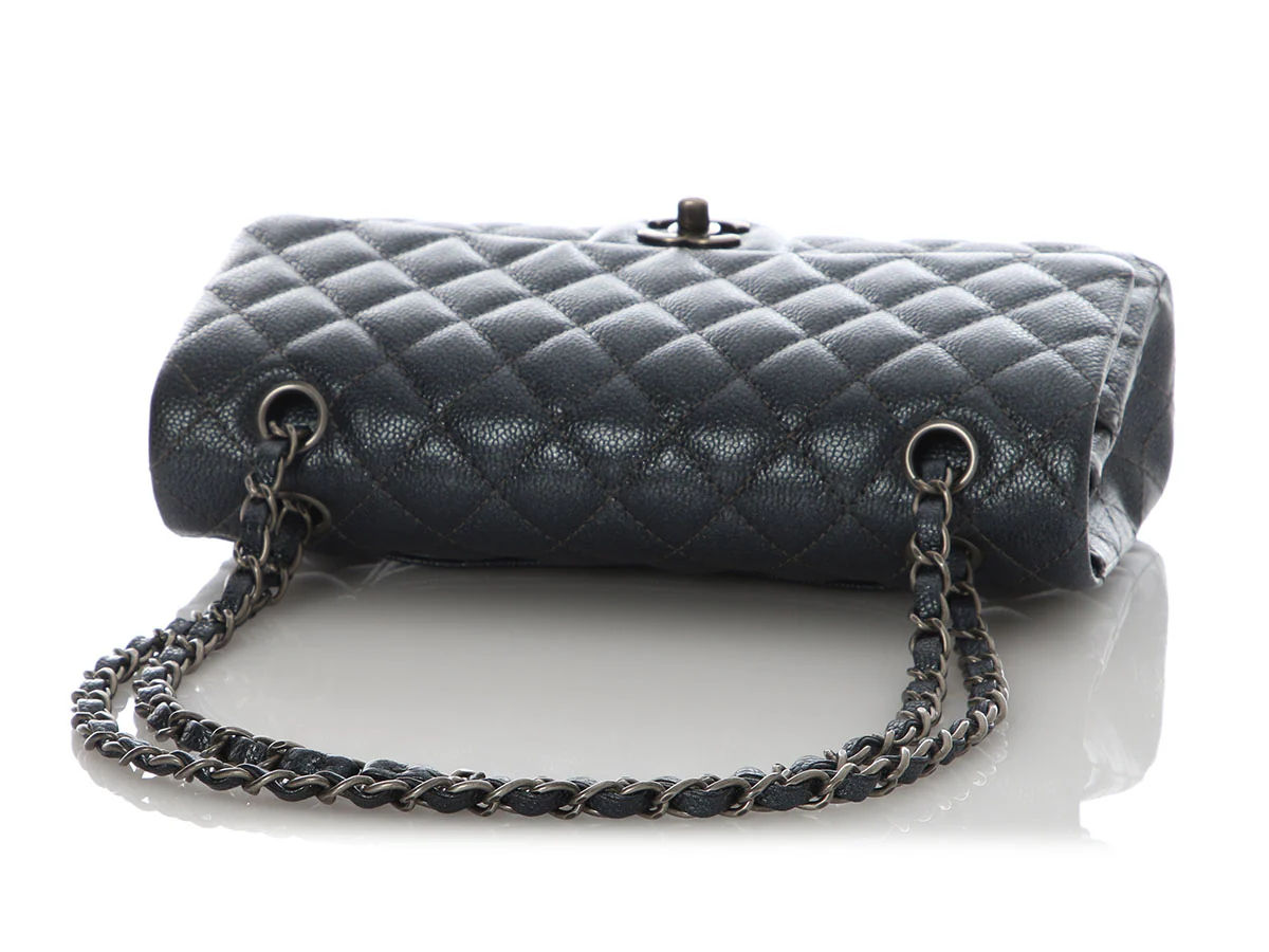Chanel Medium/Large Pearly Quilted Calfskin Classic Double Flap - Image 8