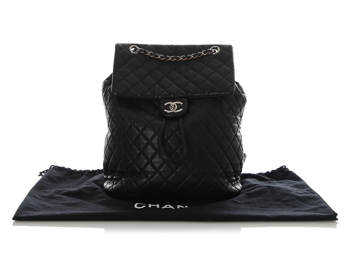 Chanel Large Black Quilted Calfskin Urban Spirit Backpack - Image 2