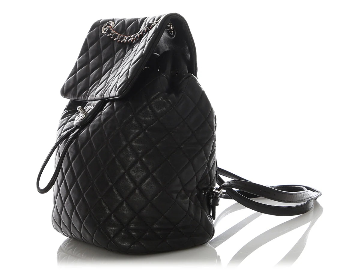 Chanel Large Black Quilted Calfskin Urban Spirit Backpack - Image 4