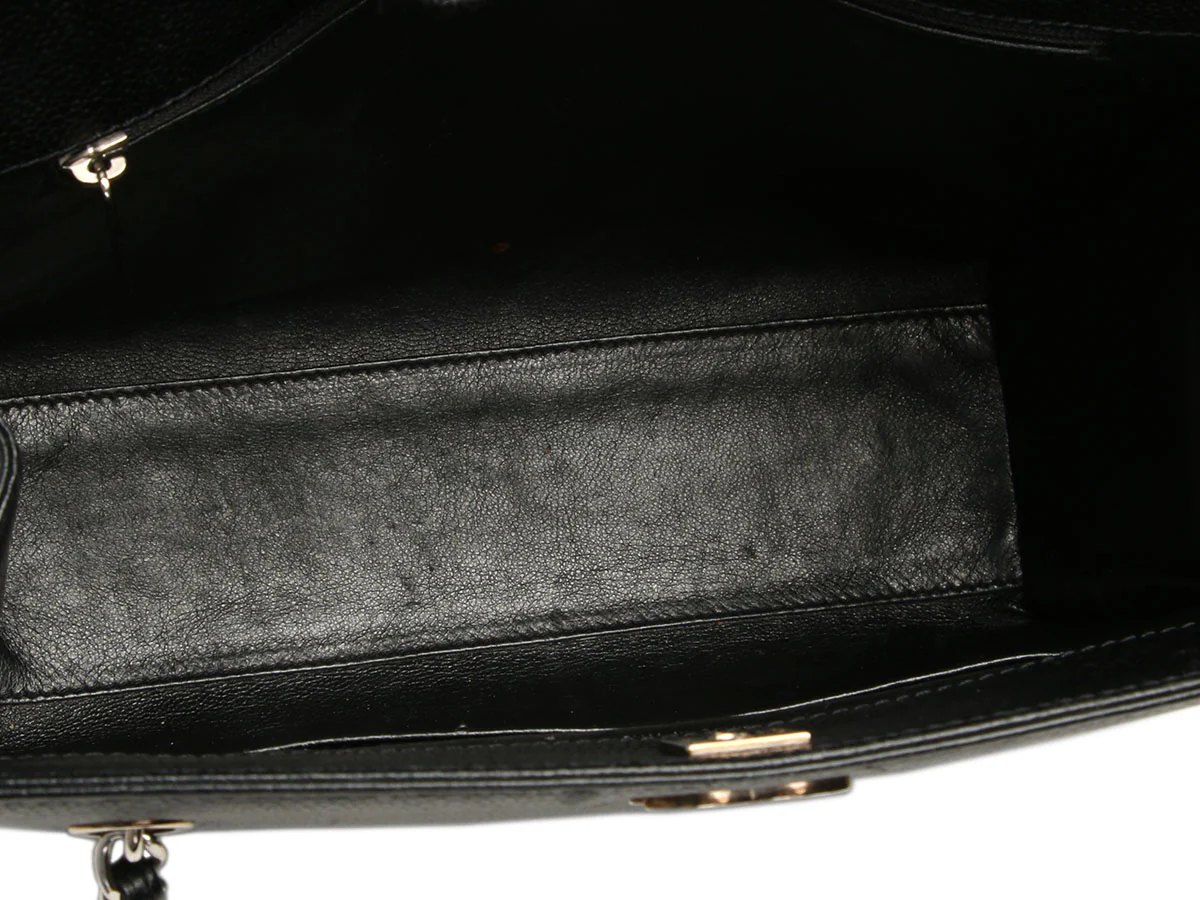 Chanel Vintage Small Black Caviar Tote - Image 8