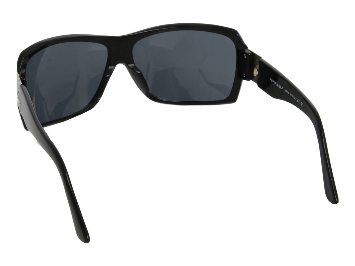 Chanel Black Crystal CC Sunglasses - Image 4
