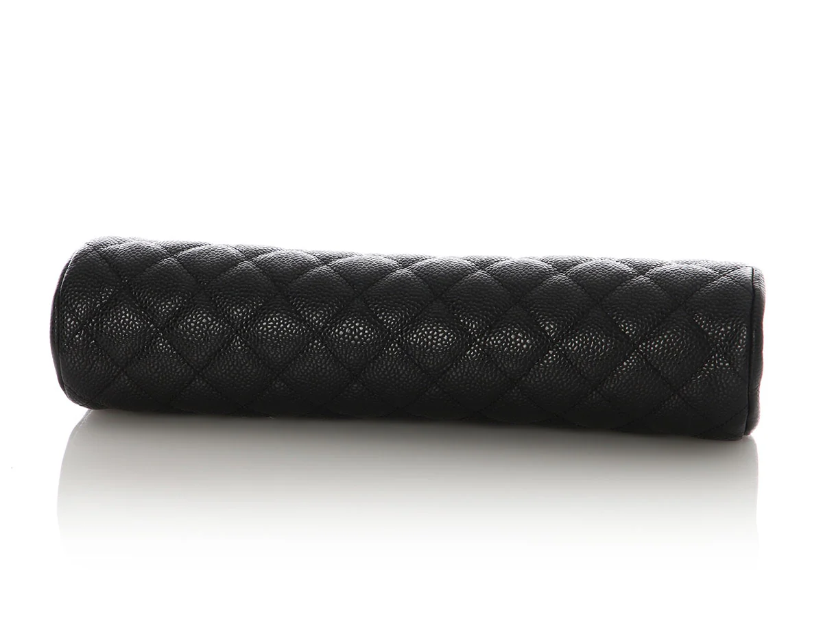 Chanel Black Quilted Caviar Timeless Clutch - Image 7