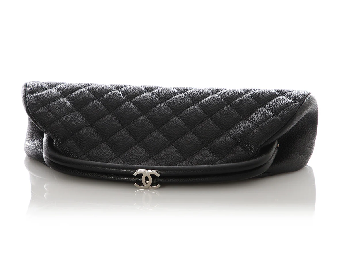 Chanel Black Quilted Caviar Timeless Clutch - Image 8