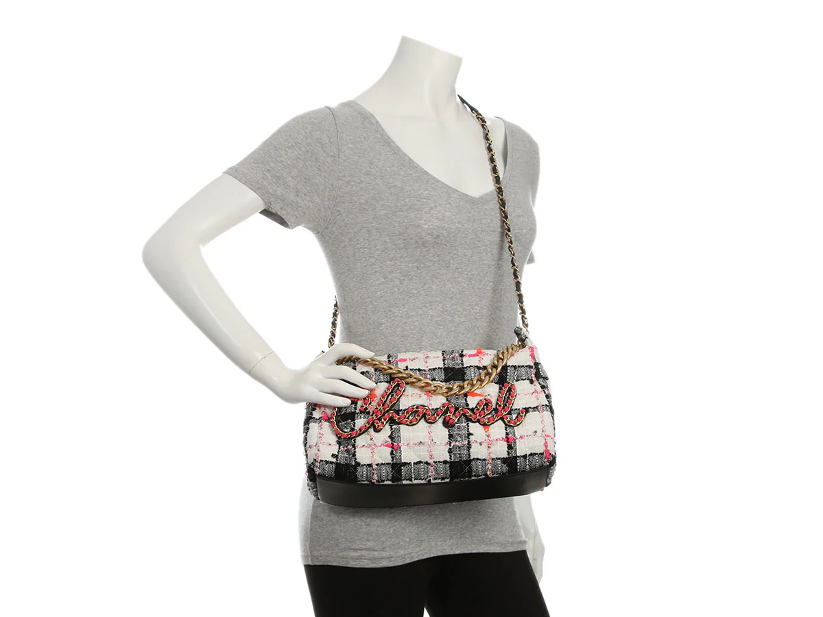 Chanel Tweed Signature Hobo - Image 11