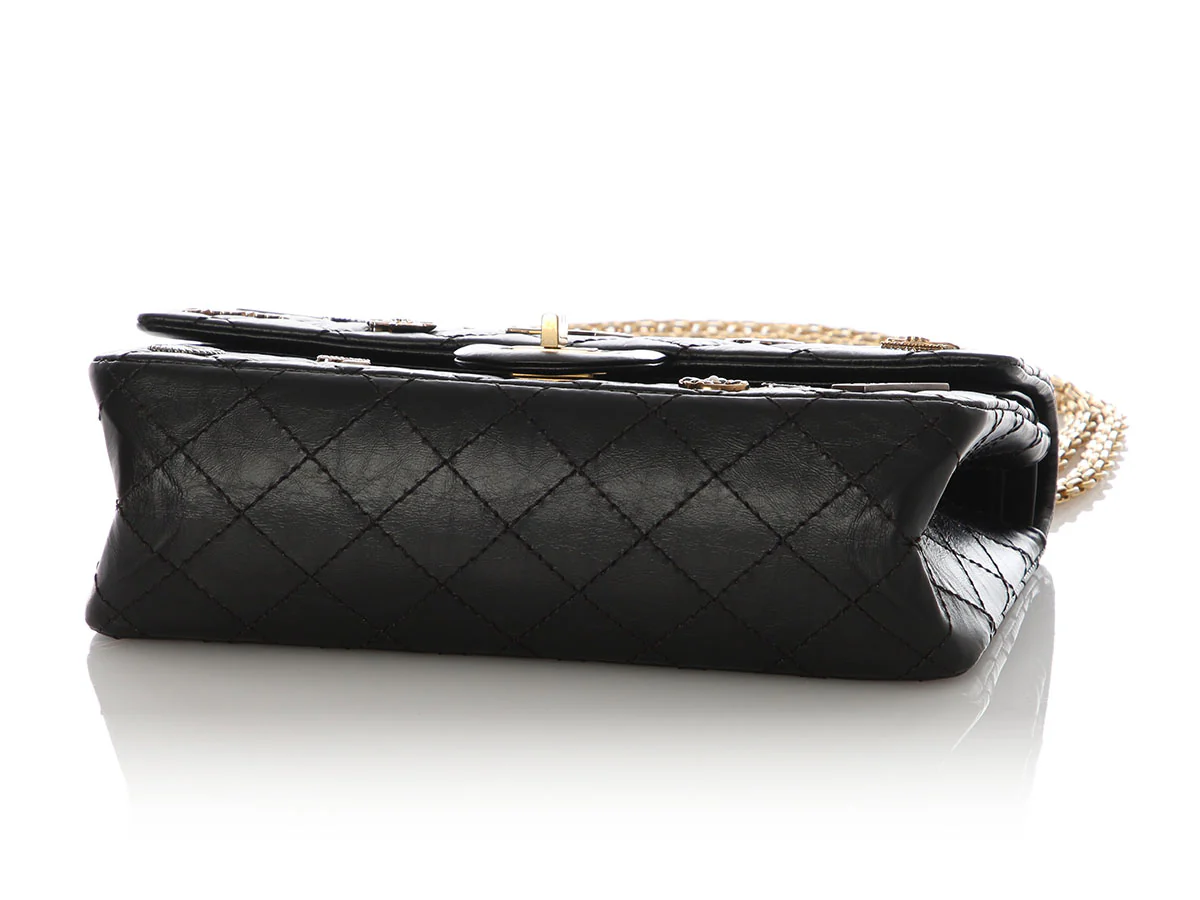 Chanel Black Quilted Aged Calfskin Casino Charms Reissue 225 - Image 7