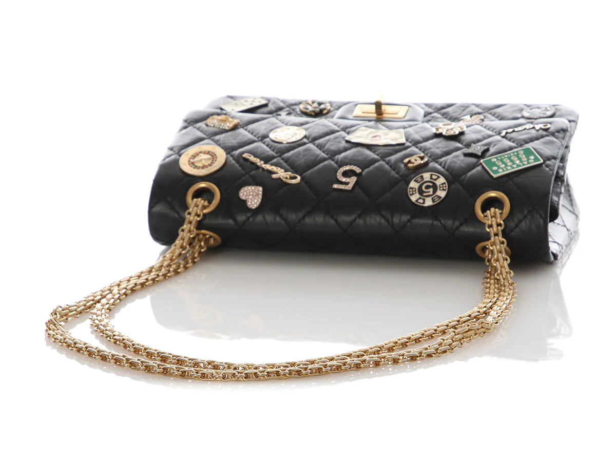 Chanel Black Quilted Aged Calfskin Casino Charms Reissue 225 - Image 8
