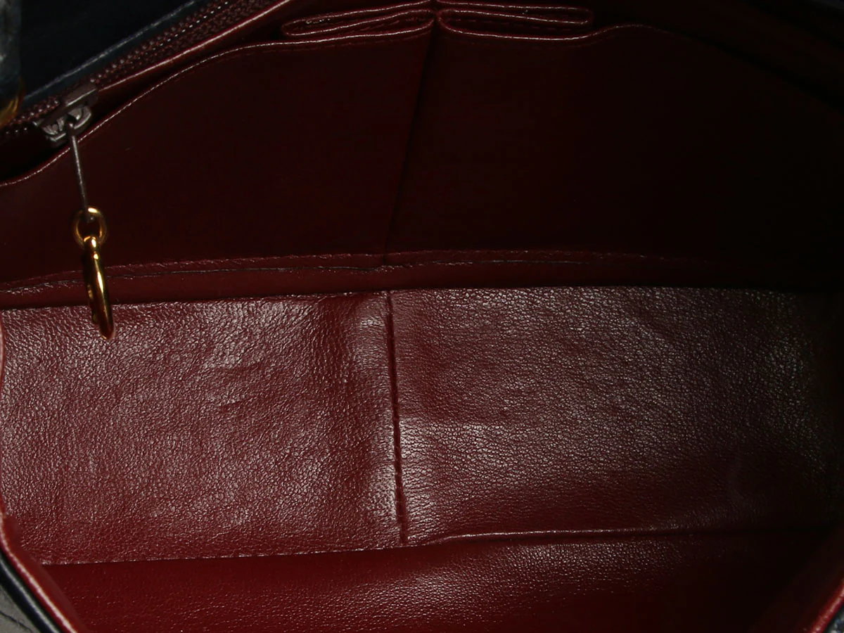 Chanel Vintage Mini Navy Quilted Lambskin Classic - Image 8
