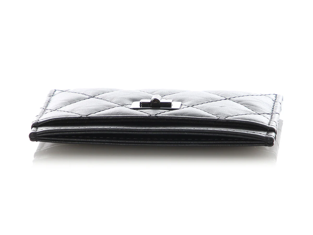 Chanel So Black Quilted Aged Calfskin Reissue Card Case - Image 7