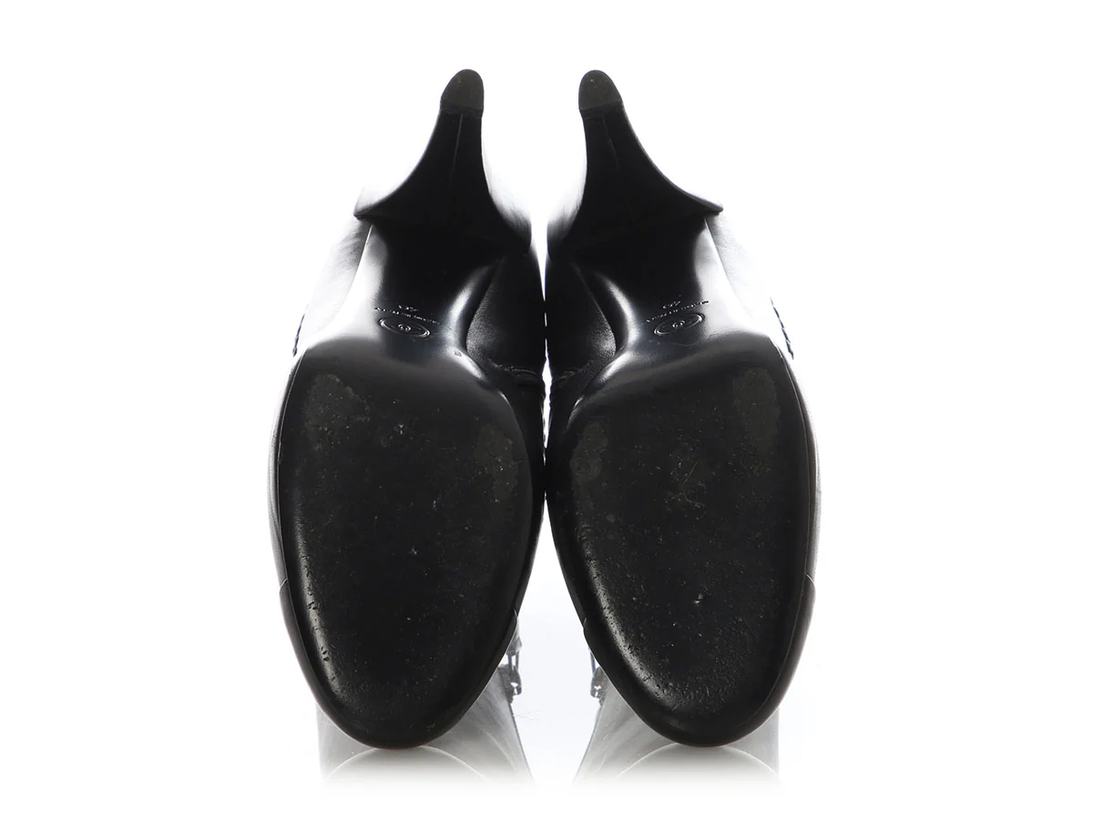 Chanel Black Cap Toe Booties - Image 6