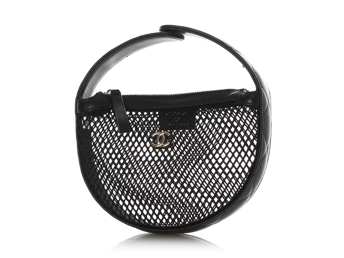 Chanel Black Mesh Pouch - Image 3