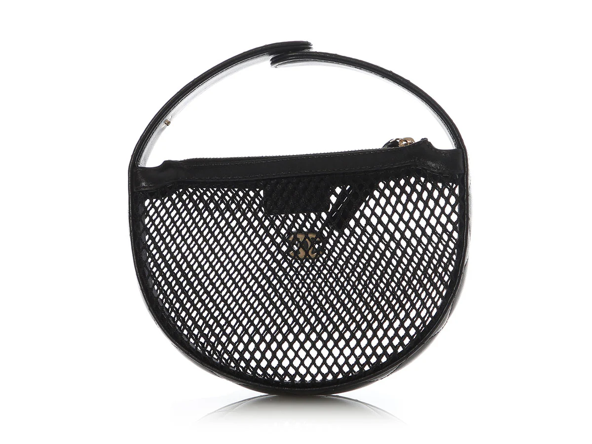 Chanel Black Mesh Pouch - Image 5