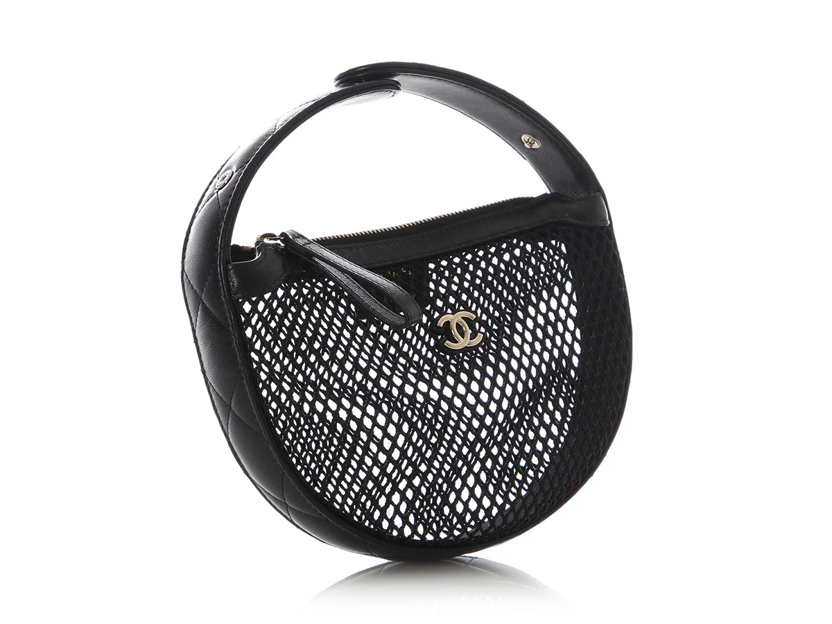 Chanel Black Mesh Pouch - Image 6