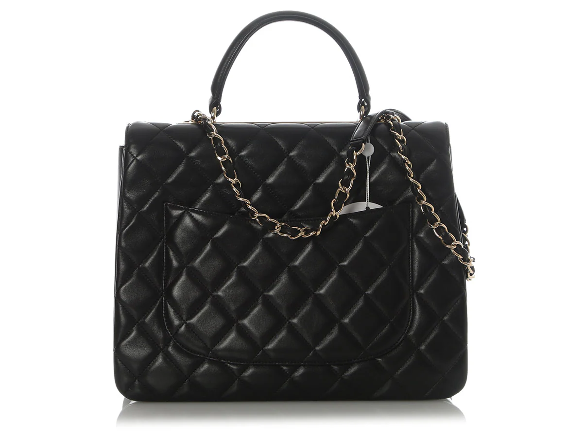 Chanel Large Black Quilted Lambskin Trendy CC Flap - Image 4