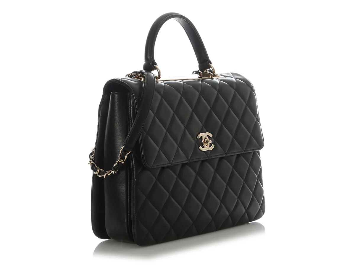 Chanel Large Black Quilted Lambskin Trendy CC Flap - Image 5