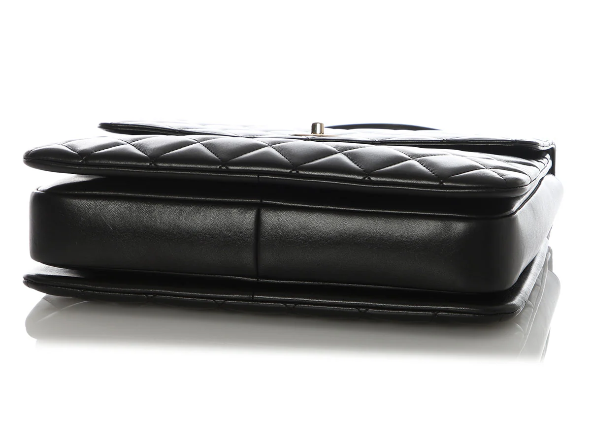Chanel Large Black Quilted Lambskin Trendy CC Flap - Image 6