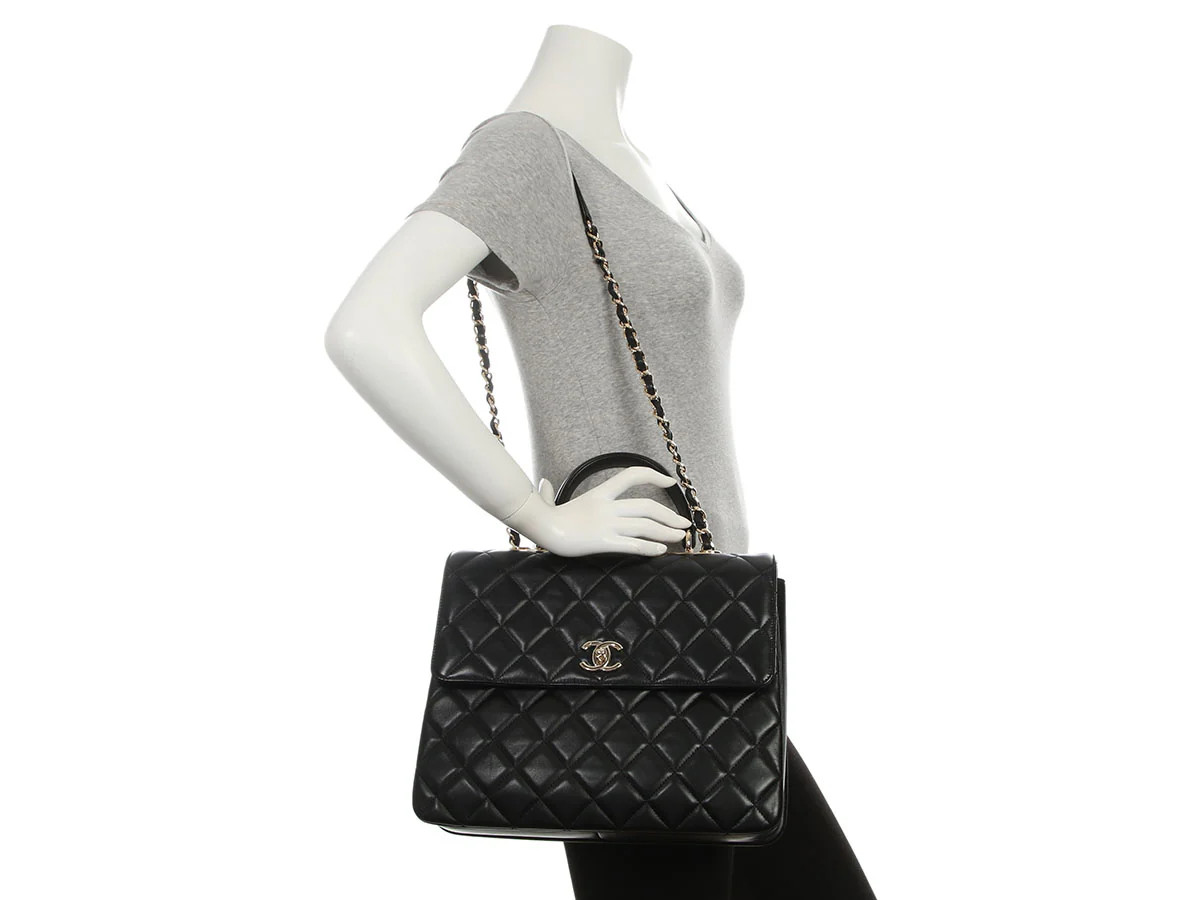Chanel Large Black Quilted Lambskin Trendy CC Flap - Image 9