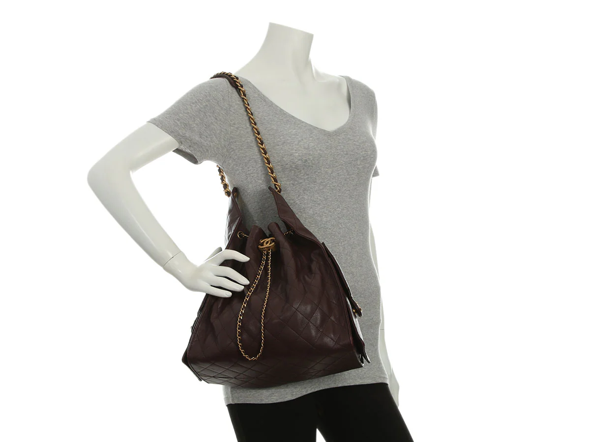 Chanel Medium Brown Caviar 25 Bag - Image 9