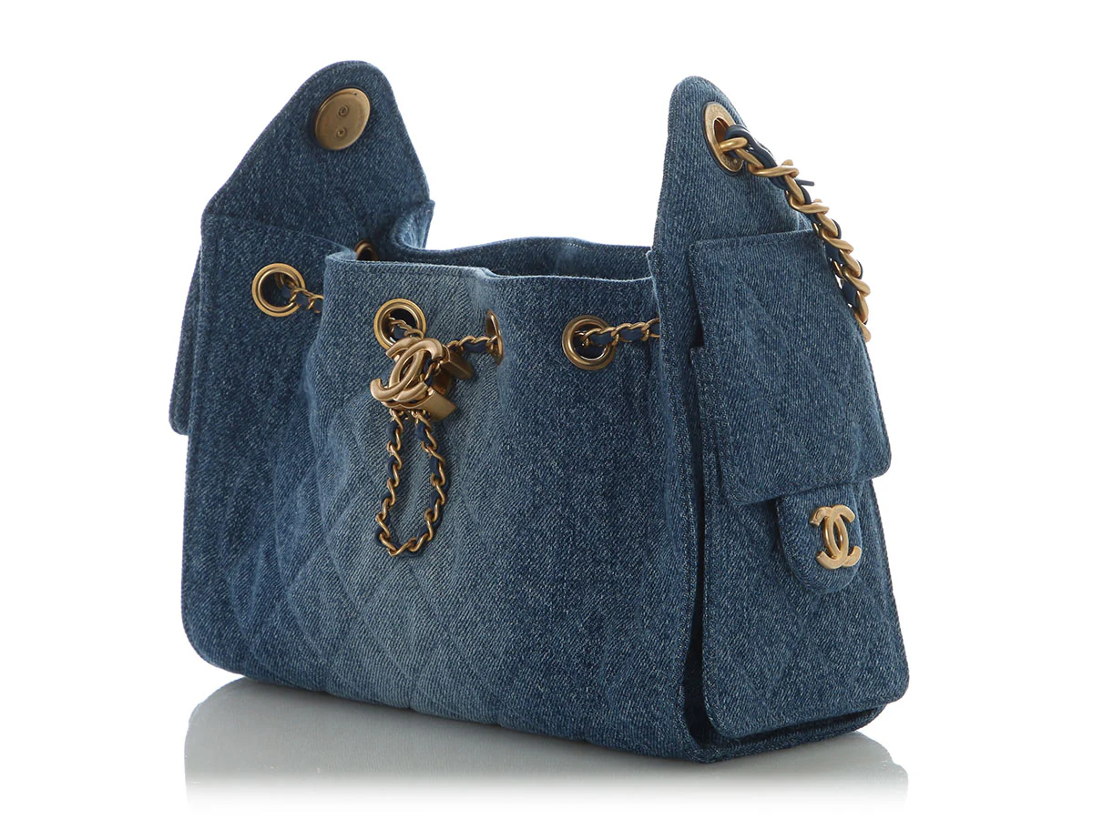 Chanel Mini Blue Denim 25 Bag - Image 4