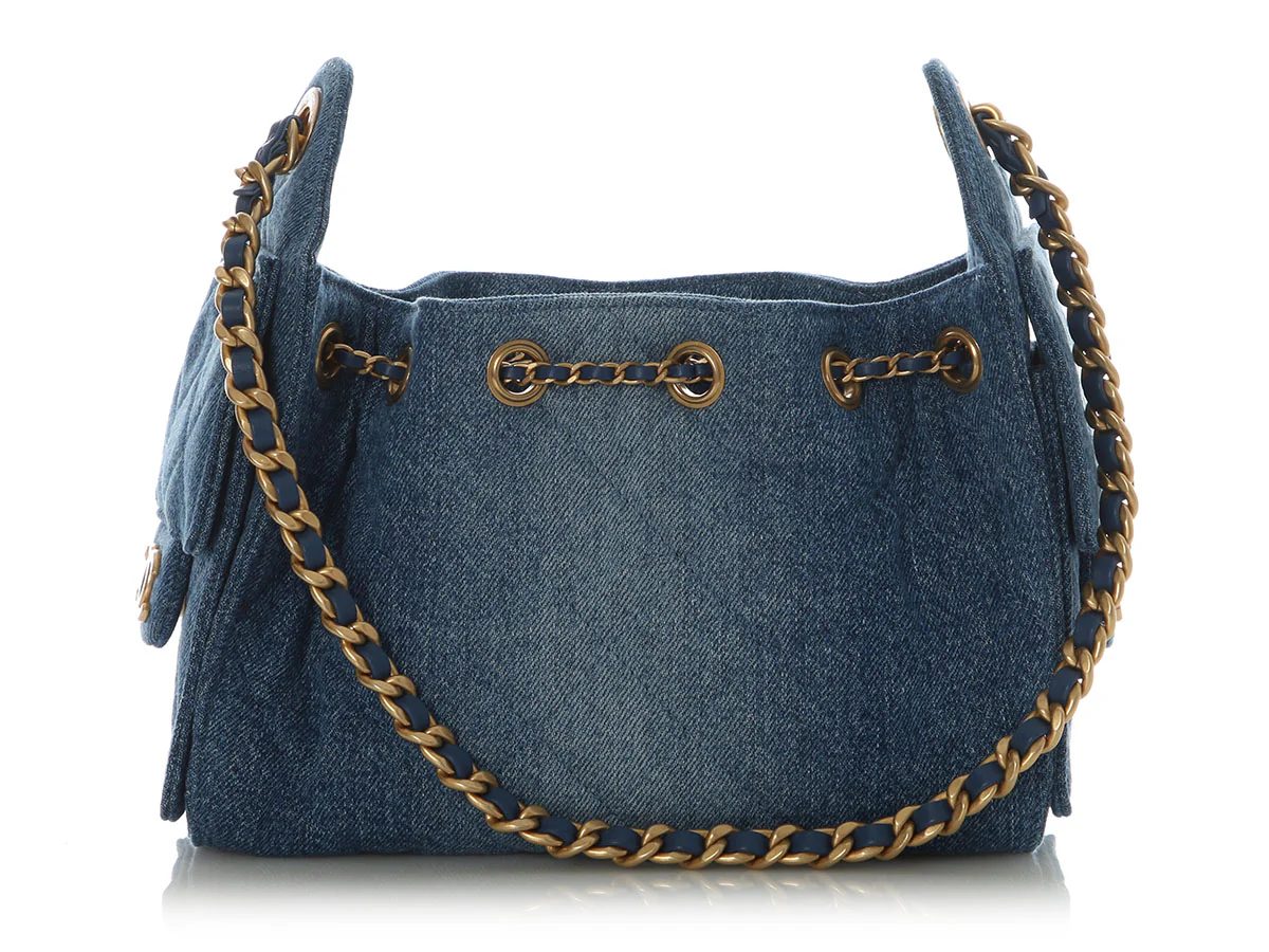 Chanel Mini Blue Denim 25 Bag - Image 5