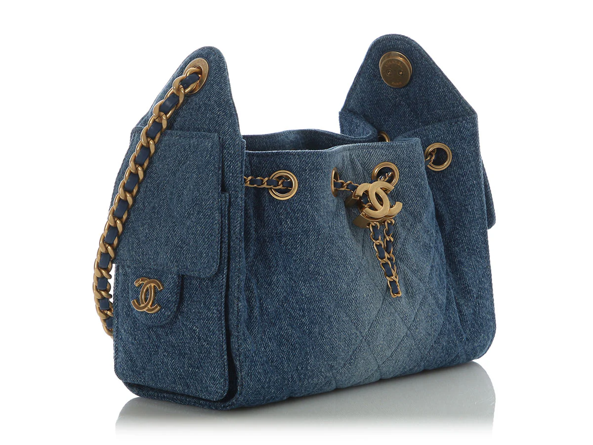 Chanel Mini Blue Denim 25 Bag - Image 6