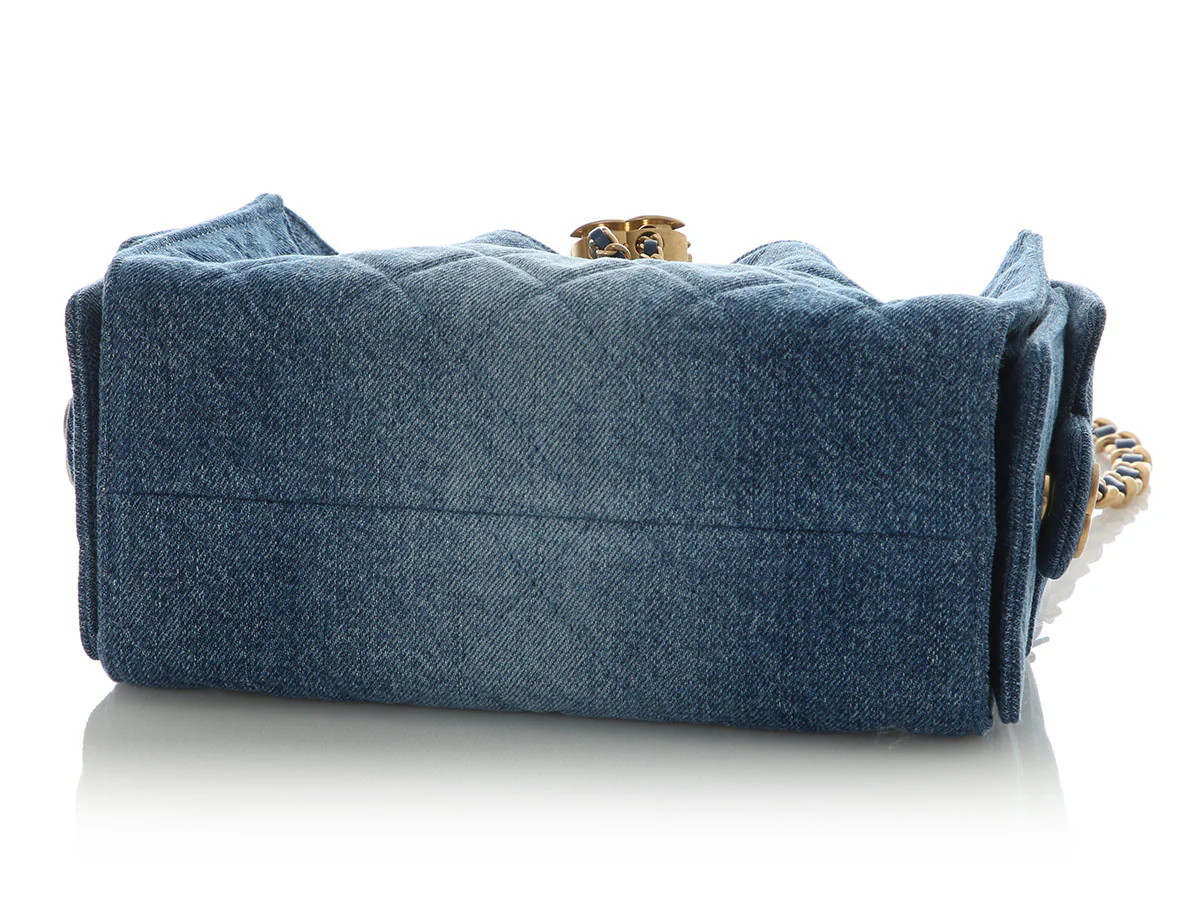Chanel Mini Blue Denim 25 Bag - Image 7