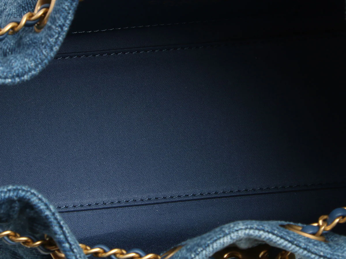 Chanel Mini Blue Denim 25 Bag - Image 9