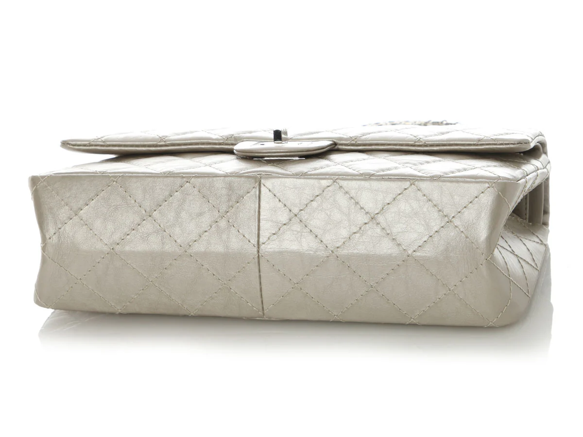 Chanel Silver Quilted Aged Calfskin Reissue 226 - Image 7