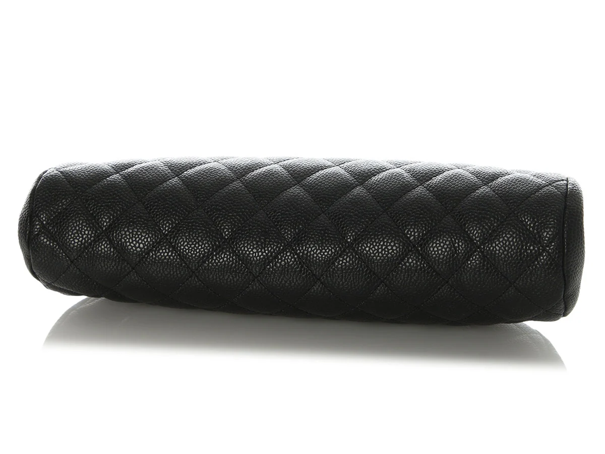 Chanel Black Quilted Caviar Timeless Clutch - Image 6