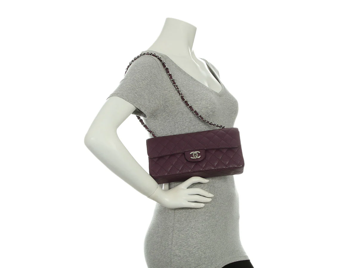 Chanel Purple Quilted Caviar East-West Flap - Image 10