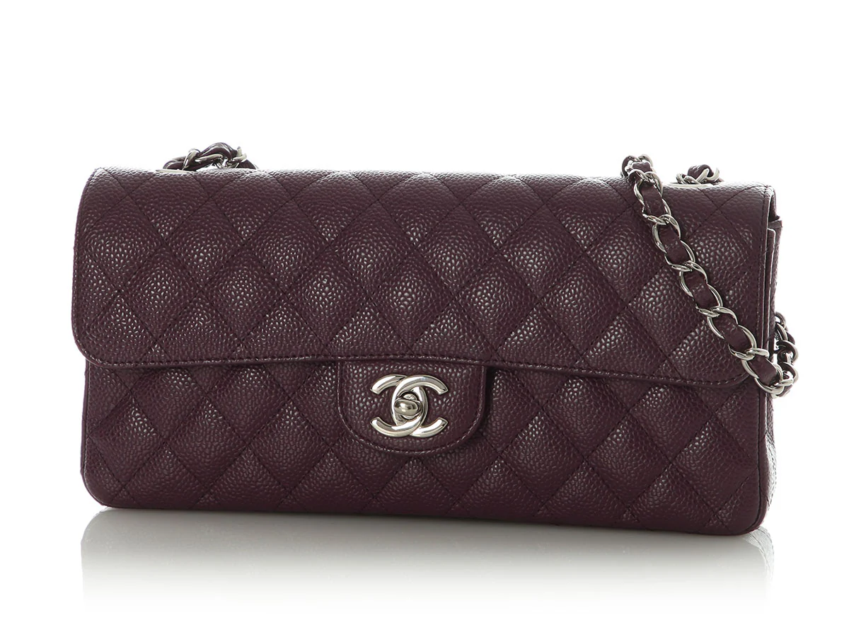 Chanel Purple Quilted Caviar East-West Flap - Image 2