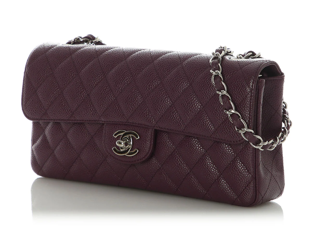 Chanel Purple Quilted Caviar East-West Flap - Image 3