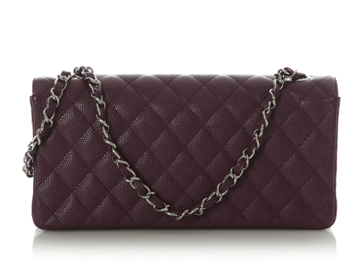 Chanel Purple Quilted Caviar East-West Flap - Image 4