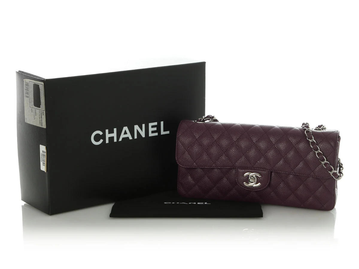 Chanel Purple Quilted Caviar East-West Flap - Image 9