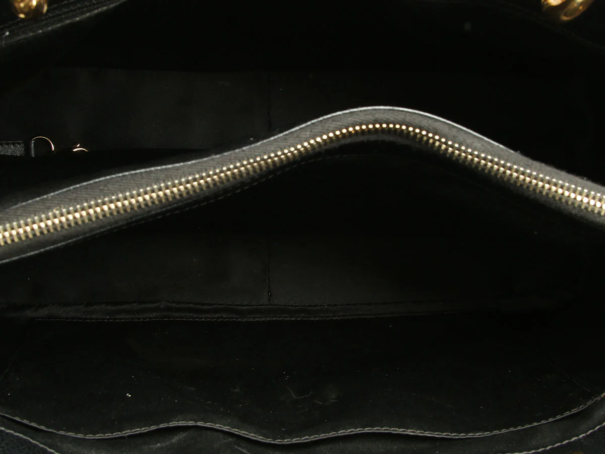 Chanel Black Quilted Caviar Grand Shopping Tote GST - Image 9